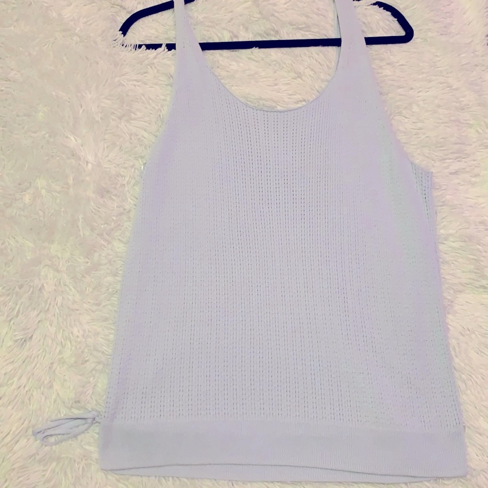 Loft medium blue sexy back sweater tank